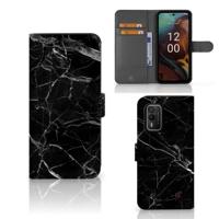Nokia XR21 | Bookcase | Marmer Zwart - Origineel Cadeau Vader | Portemonnee hoesje - thumbnail