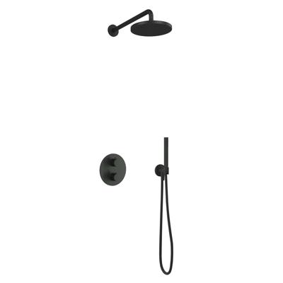 Hotbath Cobber Complete Thermostatische Douche Inbouwset Zwart Mat IBS20A Hotbath Cobber Complete Thermostatische Douche Inbouwset Zwart Mat IBS20A