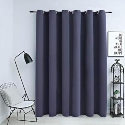 VidaXL Gordijn verduisterend met metalen ringen 290x245 cm antraciet VidaXL Gordijn verduisterend met metalen ringen 290x245 cm antraciet