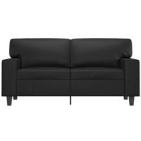 Tweezitsbank 120 cm kunstleer zwart - thumbnail