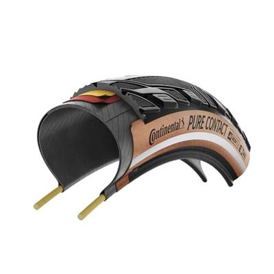 Continental "pure contact" buitenband tyre conti pure contact 60-584 bl/coffee/reflex