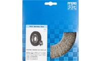 PFERD TOOLS Ronde borstel breed ongetordeerd RBU Ø 180 x 25 mm variabel boorgat Ø roestvrijstalen draad 0,30 voor slijpblok 1 POS RBU 18025/AK32-2 INOX 0,30 - thumbnail