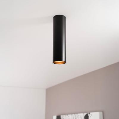 Canopus nero m by LUSENZ - Cilindervormige opbouwspot in met mat zwarte coating