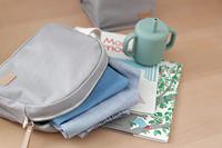 BEABA, parelgrijze canvas babytoilettas - thumbnail