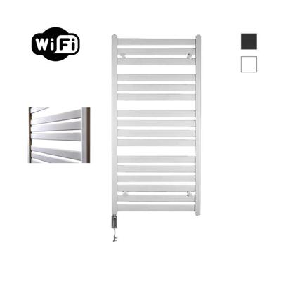 Elektrische Radiator Sanicare HWV - Moda Met Wifi 120x60 cm Mat Wit 876W Met Thermostaat Chroom Linksonder Sanicare