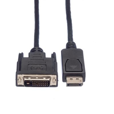 ROLINE DisplayPort Kabel DP Male - DVI Male (24+1), zwart, 1,5 m