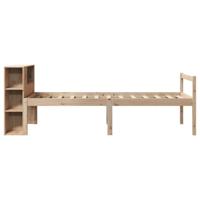 Bed met boekenkast zonder matras massief grenenhout 100x200 cm - thumbnail