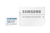 Samsung EVO Plus microSD Card 128GB Micro SD-kaart Wit - thumbnail