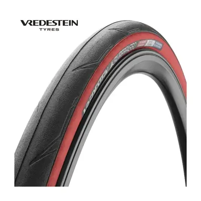 VREDESTEIN - superpasso 700x25c zwart rood