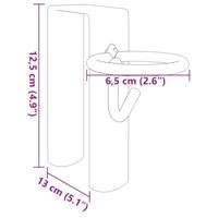 VidaXL Emmerhaken 3 st draagbaar gegalvaniseerd staal zilverkleurig - thumbnail
