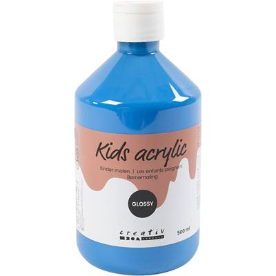 Creativ Company Acrylverf glossy, primair blauw, 500 ml/ 1 fles Creativ Company Acrylverf glossy, primair blauw, 500 ml/ 1 fles