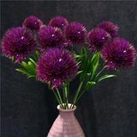 10 stuks kunst bloemen paardebloem kunststof bloem bruiloft huis Valentine decoratie (paars) - thumbnail