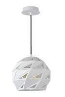 Lucide MALUNGA - Hanglamp - Ø 25 cm - 1xE27 - Wit - thumbnail