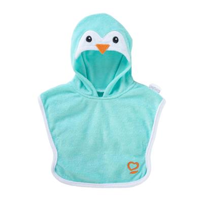 Corolle badcape voor babypop - pinguin, 36cm