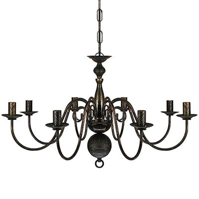 VidaXL Kroonluchter zwart metaal 8 x e14 lampen VidaXL Kroonluchter zwart metaal 8 x e14 lampen