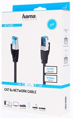 Kabel RJ45 Categorie 6 FTP Rigide Hama 00200682 Zwart 5 m