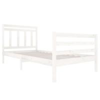 Bedframe massief hout wit 100x200 cm - thumbnail