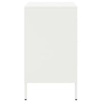 Nachtkastjes 2 st 36x39x68 cm koudgewalst staal wit - thumbnail