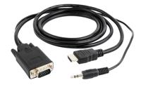 Gembird A-HDMI-VGA-03-6 video kabel adapter 1,8 m HDMI Type A (Standaard) VGA (D-Sub) + 3.5mm Zwart - thumbnail