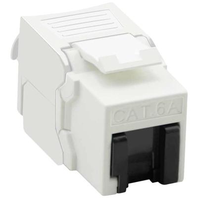 VALUE Cat.6A (Class EA) Keystone, RJ-45, onafgeschermd, zilver, zonder gereedschap, wit