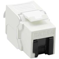 VALUE Cat.6A (Class EA) Keystone, RJ-45, onafgeschermd, zilver, zonder gereedschap, wit - thumbnail