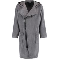 Cawö Cawö Heren Badjas Ritssluiting 6516 - Antrazit-schwarz XL - thumbnail