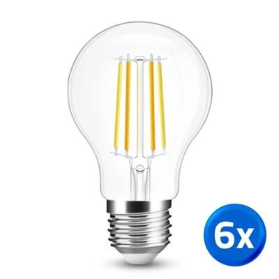 Zigbee led filament lamp dual white 7w e27 fitting - voordeelset van 6