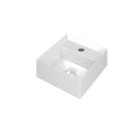 INK - Fontein Polystone Vierkant met Kraangat inclusief Plug - 270x270x90 mm - Glans Wit - thumbnail