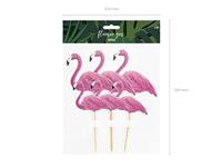 Toppers Flamingo set 6 stuks - thumbnail