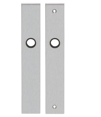 Schildpaar rechthoek LS rvs mat WC90