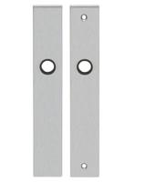 Schildpaar rechthoek LS rvs mat WC90 - thumbnail