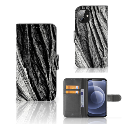 Book Style Case Apple iPhone 12 Mini Boomschors Grijs Book Style Case Apple iPhone 12 Mini Boomschors Grijs