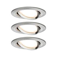 Paulmann 93483 Nova Inbouwlamp Set van 3 stuks LED LED 6 W IJzer (geborsteld) - thumbnail
