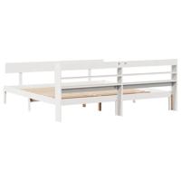 Bedframe zonder matras massief grenenhout wit 180x200 cm - thumbnail