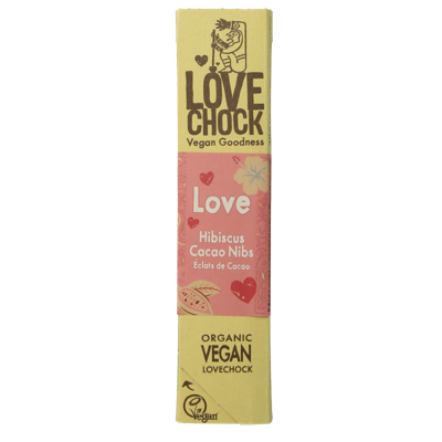 Lovechock Love hibiscus cacao nibs bio 40 Gram Lovechock Love hibiscus cacao nibs bio 40 Gram