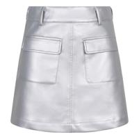 Indian Blue Jeans Meisjes rok pu - Zilver grijs - thumbnail