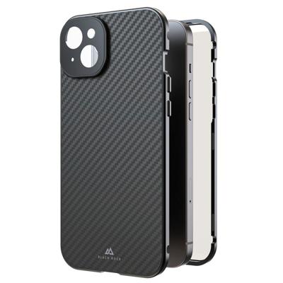Black Rock 360 Glas Cover Voor Apple IPhone 15 Plus Real Carbon