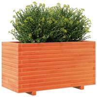 Plantenbak 90x40x49,5 cm massief grenenhout wasbruin - thumbnail