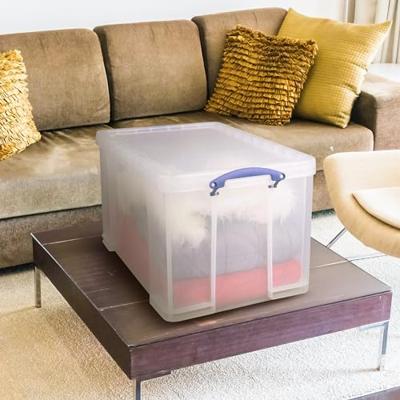 Really Useful Box 84 liter, transparant, per stuk verpakt in karton