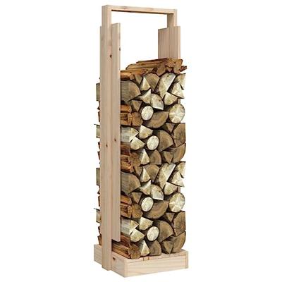 VidaXL Houtblokhouder 33,5x30x110 cm massief grenenhout