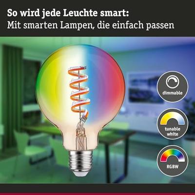 29160 Paulmann Home LED-lamp E27 Energielabel: G (A - G) 6.3 W RGBW Goud 29160 Paulmann Home LED-lamp E27 Energielabel: G (A - G) 6.3 W RGBW Goud