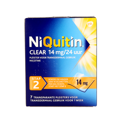 Niquitin Clear Pleisters 14mg Stap 2 Niquitin Clear Pleisters 14mg Stap 2