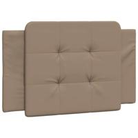 Bedframe met hoofdbord kunstleer cappucinnokleurig 90x190 cm - thumbnail