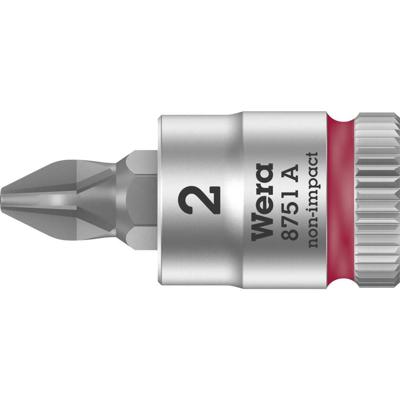 Wera 8751 A 05003351001 Kruiskop Phillips Dopsleutel-bitinzet PH 2 1/4 (6.3 mm) Wera 8751 A 05003351001 Kruiskop Phillips Dopsleutel-bitinzet PH 2 1/4 (6.3 mm)
