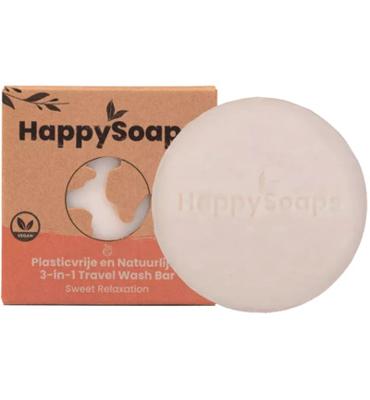 Happysoaps 3-In-1 Travel Wash Bar - Sweet Relaxation Happysoaps 3-In-1 Travel Wash Bar - Sweet Relaxation