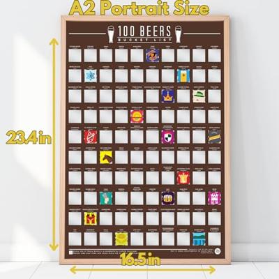 Gift Republic Kraskaart - 100 Bieren Gift Republic Kraskaart - 100 Bieren