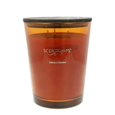 Geurkaars Sakura Flowers XL Geurkaars Kastanjebruin - 1870gr - Scentchips