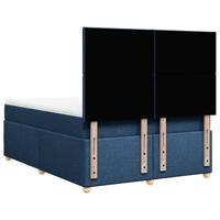 Boxspring met matras stof blauw 140x190 cm - thumbnail