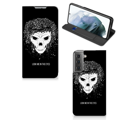Mobiel BookCase Samsung Galaxy S21 FE Skull Hair Mobiel BookCase Samsung Galaxy S21 FE Skull Hair