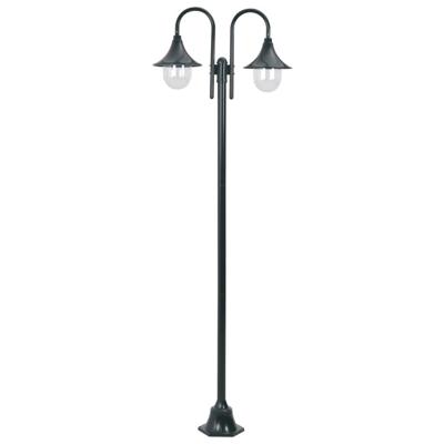 VidaXL Paalverlichting tuin e27 220 cm aluminium donkergroen 2-delig VidaXL Paalverlichting tuin e27 220 cm aluminium donkergroen 2-delig